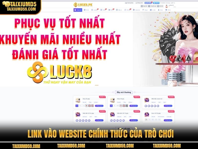 Link vào website chính thức của trò chơi