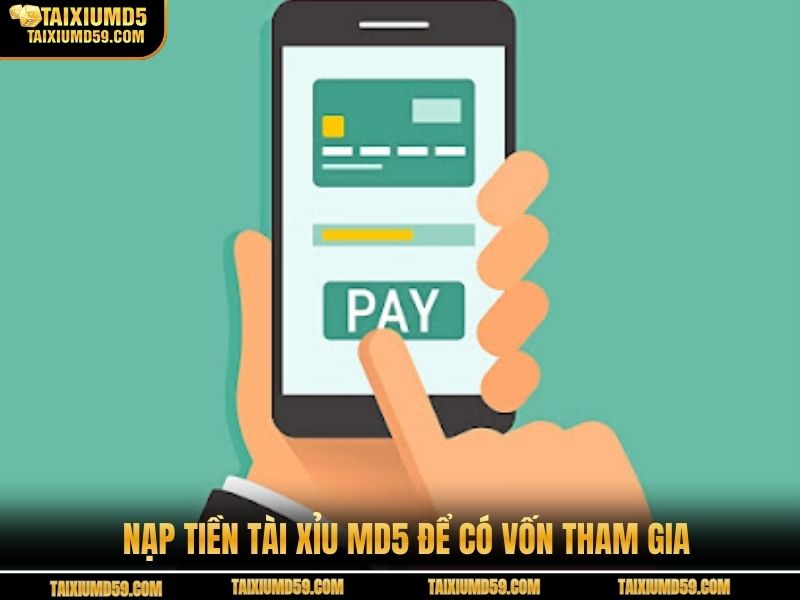Nạp tiền tài xỉu MD5 để có vốn tham gia